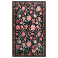 thumbnail image 2 of Wondo 6x9 ft Black Washable Area Rug - Low Pile Non-Slip Bohemian Floral Design for Bedroom, Living Room, Dining Room, Office & Kids Room, 2 of 7