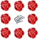 thumbnail image 1 of 8 piezas elegantes tiradores de cerámica con forma de rosa roja para armarios y cajones, 1 of 3