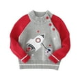 thumbnail image 3 of Esho Toddler Boys Girls Sweaters 1-7T Kids Christmas Cartoon Knitted Pullover Sweatshirts Tops, 3 of 5