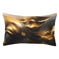 thumbnail image 1 of Fotbe Luxurious Gold Flow Funda de Almohada Decorativa Estilo Occidental, Lujo en Algodón, Fundas para Almohadas King, Cojín Estampado para Decoración del Hogar-14"x20", 1 of 6