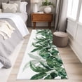 thumbnail image 4 of Palm Leaves Tropical 2'x6' Runner Rugs for Hallway Kitchen Bedside Non Slip Washable, Green Botanical Summer Entryway Rug Runners with Rubber Backing, Long Carpet Runner for Laundry Room, 4 of 8