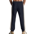 thumbnail image 4 of GrmtClth Men's Soft Corduroy Straight Leg Pants Adjustable Drawcord Waist American Retro Lounge Street Daily Trousers Navy S, 4 of 5