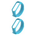 thumbnail image 2 of braveheart Replacement Strap Skin-friendly Wear-resistant Smart Wrist Strap Sport Bracelet Easy Installment Replacement for Mi 3 Light Blue 2Set, 2 of 6