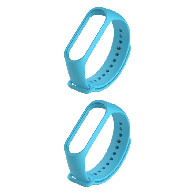 Tholdsy Replacement Strap TPU Skin-friendly Wear-resistant Smart Bracelet Sport Strap Easy Installment Watchband Wrist Removable Azul claro 2Conjunto