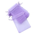 thumbnail image 1 of 100pcs Net Yarn Packing Bag Beautiful Gift Candy Storage Bag for Girl (9*12cm; Lilac), 1 of 6