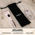thumbnail image 5 of Red by Kiss Dual Heated Eyelash Curler & Wand (2-in-1), Fast Heat Mini Travel Electric Lash Curler with USB-C, Silicone Comb, LED Display, 24 Hours Long Lasting, 3 Heating Mode (White), 5 of 12
