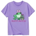 thumbnail image 3 of Hauts et T-Shirts pour Filles - T-Shirt Décontracté à Manches Courtes et Col Rond avec Lettres pour Filles, Usage Quotidien, Tissu Confortable, Design Élégant, Mode Polyvalente, 3 of 3
