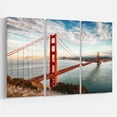 thumbnail image 2 of Designart 'Golden Gate Bridge in San Francisco ' Large Sea Bridge Canvas Art Print, 2 of 3
