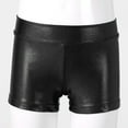 thumbnail image 3 of Hansber Kids Girls Shiny Metallic Ballet Dance Shorts High Waist Sequins Boycut Shorts Athletic Black 160, 3 of 7