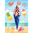 thumbnail image 2 of America Forever Summer Treat Ice Cream Garden Flag 12.5 x 18 inches Strawberry Donut Popsicle Watermelon Pineapple Double Sided Seasonal Yard Outdoor Decorative Cool Summer Garden Flags, 2 of 5