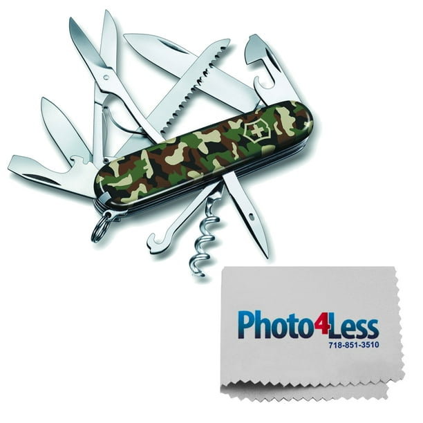 Victorinox Swiss Army Huntsman Pocket Knife, Camo, 91mm + Photo4less