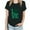 Black, variant on Kayannuo Short Sleeve Womens Tops Graphic Tees Women St. Patrick's Day Women's Fashion Crewneck Printed Short Sleeve T-shirt Casual Loose Shirt Tops
