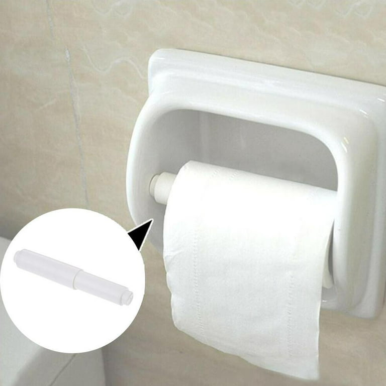 Toilet Paper Holder Roller Bathroom Toilet Roll Holder Insert Spindle,  Plastic Toilet Tissue Flexible Holder Replacement Plastic Spring Loaded