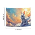 thumbnail image 6 of Hirioo Sunshine Colorful Cloud Rabbit Print Tapestry Lightweight Fabric for Bedroom Aesthetic Home Wall Dorm Décor Living Room Decor 29x37 Inch, 6 of 8