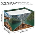 thumbnail image 4 of Yayeee 2 Pack Canvas Storage Basket with Handles for Shelves Fabric Bins Closet Organizer, Lake, 4 of 8