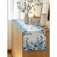thumbnail image 5 of Table Runner 72 Inches Long for Kitchen Dining, Spring Blue Floral Dresser Scarf Farmhouse, Dining Table Decorations for Wedding/Parties, Farmhouse Weeping Floral Leaves 14 x 72 In, 5 of 8