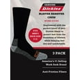 thumbnail image 6 of Dickies Men's Blister Resister Crew Sock, 3 Pack Black Size 6-12, 6 of 6