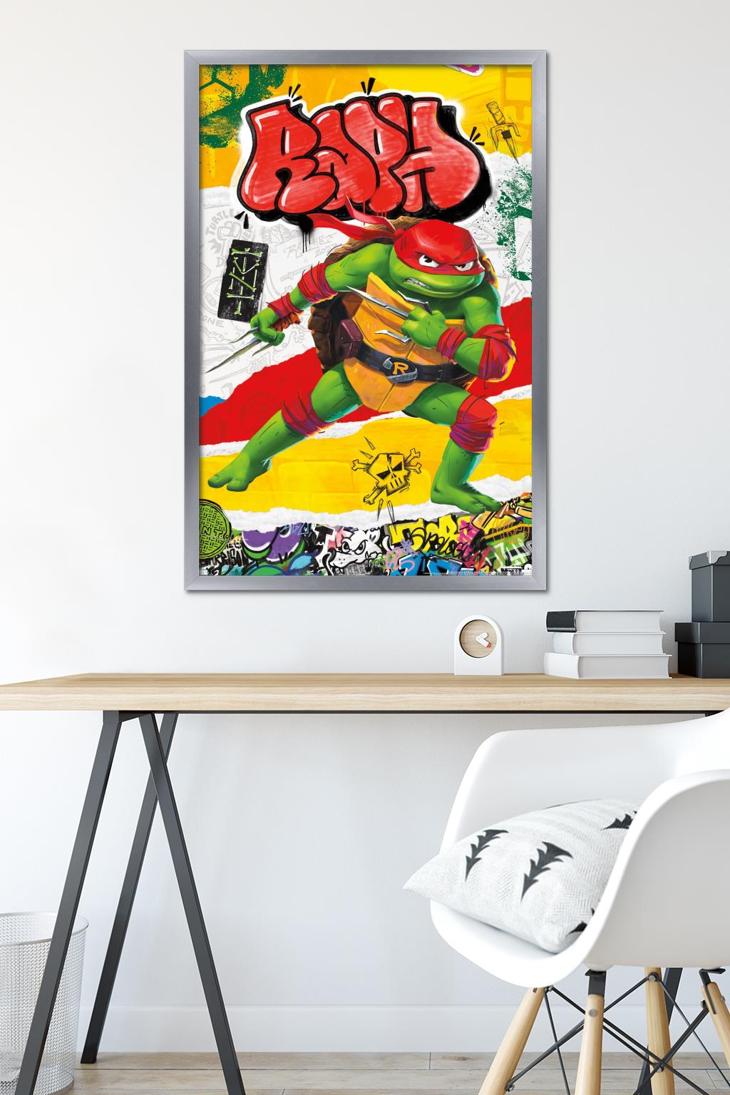 Teenage Mutant Ninja Turtles: Mutant Mayhem - Raphael Wall Poster, 22.375" x 34" Framed