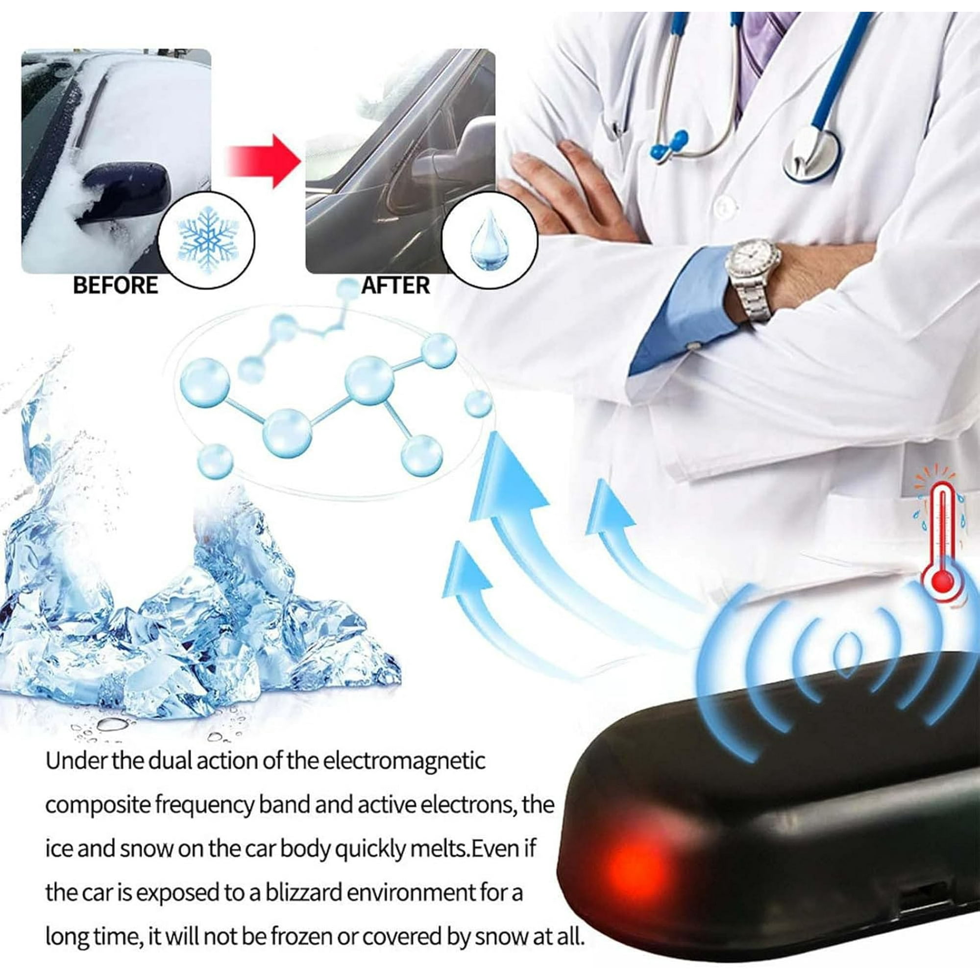 Lot De 2 Appareils électromagnétiques De Déneigement Pour Voiture, Anti-gel, Anti-gel, Ondes électromagnétiques