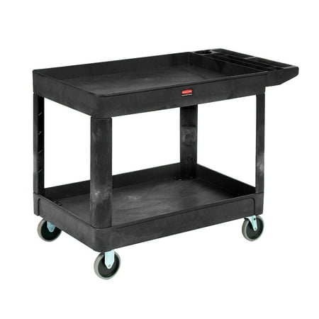 Rubbermaid Heavy-Duty 2-Shelf Plastic Utility FG454600BLA