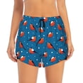 thumbnail image 4 of Lsque Bullfinches Printed Women's Running Shorts with Liner Pockets,Elastic Quick Dry Workout Athletic Gym Yoga Shorts,Womens High Waist Shorts-Medium, 4 of 9
