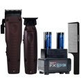 thumbnail image 1 of FXONE LO-PROFX Clipper & Trimmer Prepack - Midnight Purple FX129PTO + FXONE Dual-Charging Prepack FXC2BPPK + Comb - Black, 1 of 11