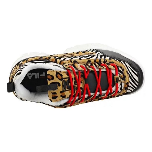 animal print tenis fila leopardo rojo Tenis Fila Disruptor II Animal Print Mujer XM00806992 multicolor
