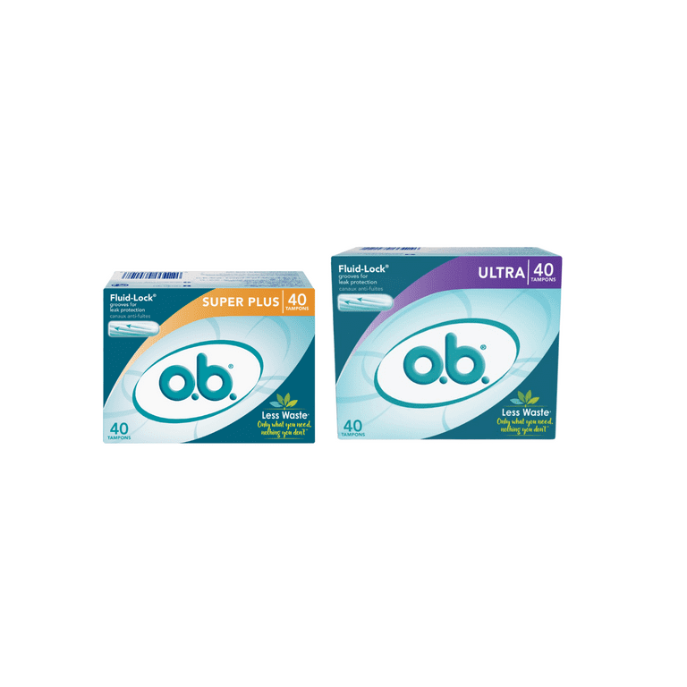 o.b. Tampons Super Plus Absorbency 40 Count, Ultra Absorbency