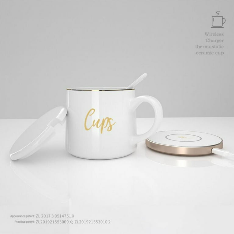 CERA＋ M14/MM14 Temperature Control Smart Mug with Lid, Coffee Mug Warmer  with Mug for Desk