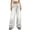 White, variant on Ohufall Denim for Women High Waist Button Zipper Wide Leg Jeans Loose Full Length Fashion Fashion Casual Pant