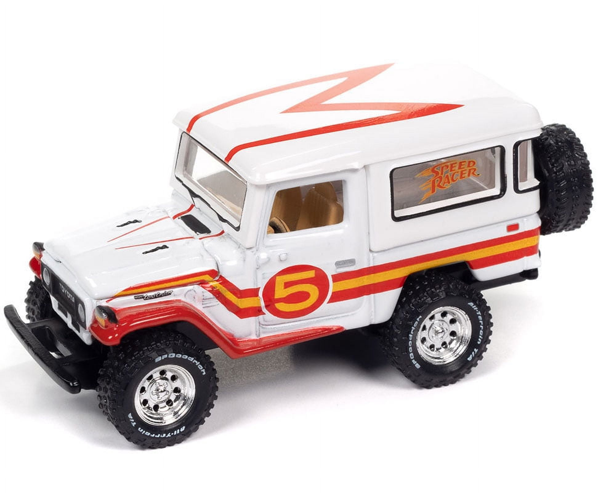 1980 Toyota Land Cruiser White with Red & Yellow Stripes