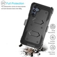 thumbnail image 2 of Takfox Case For Samsung Galaxy A36 5G ,Shockproof Heavy Duty Rugged Locking Swivel Holster Belt Clip Kickstand Full Body Hard Shell Phone Cover Case,Black, 2 of 7