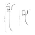 thumbnail image 2 of KAKOWELY Peg Board Shelf Supports Pegboard Hook Silver Stainless Steel 12Pack, 2 of 8