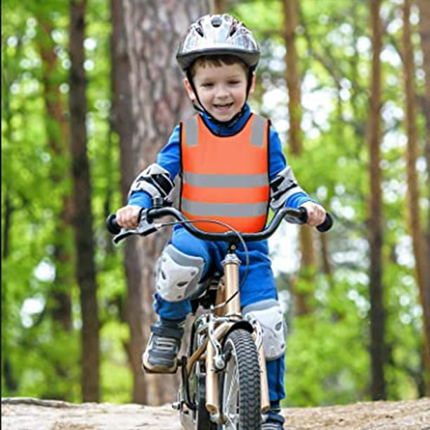 2 PCS Gilet Réfléchissant En V Enfant - Gilet De Sécurité Haute Visibilité Avec Bande Élastique, Unisexe 3-6 Ans Pour École, Vélo Et Activités Extérieures