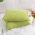 thumbnail image 4 of 2-pcs Corduroy Decorative Throw Pillow Covers Green Yellow 12"x18", 4 of 8