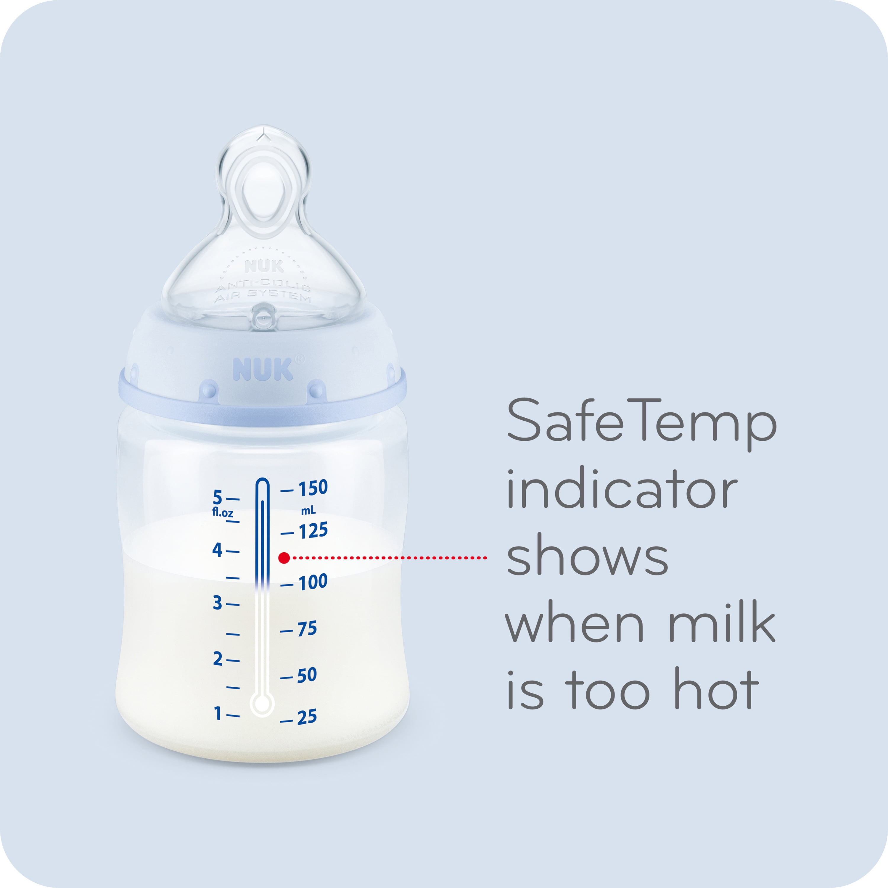 NUK Smooth Flow Anti-Colic Bottle, 5 oz, 3 Pack, 0+ Months