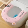 thumbnail image 2 of Eva Toilet Seat Cover, Cat Patterns Travel Portable Toilet Mats, Washable Reusable Toilet Seat Cushions Pasted Toilet Pad Purple, 2 of 6