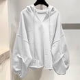 thumbnail image 2 of Womens Hoodies Oversized Sweatshirts Long Sleeve 2026 Winter Fall Outfits Fashion Trendy Solid Color Clothes Going Out Top Ladies, 2 of 4