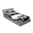 thumbnail image 2 of Ambesonne Landscape Fitted Sheet & Pillow Sham Set, American Cars Havana, Twin, Grey Beige, 2 of 2