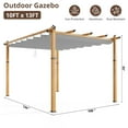 thumbnail image 3 of Garvee 10'x13' Aluminum Pergola with Retractable Canopy Outdoor Patio Shade Cover, 3 of 7