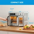 thumbnail image 2 of Midea Flexify - Fridora de aire para horno tostador de puerta francesa, 26.4 cuartos de galón, freidora de aire extragrande, combo 10 en 1, 25% más rápida de cocción y 90% menos de aceite, acero, 2 of 5