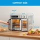 thumbnail image 2 of Midea Flexify - Fridora de aire para horno tostador de puerta francesa, 26.4 cuartos de galón, freidora de aire extragrande, combo 10 en 1, 25% más rápida de cocción y 90% menos de aceite, acero, 2 of 5