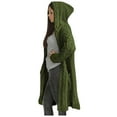 thumbnail image 2 of Cutuoiiu Women's Hooded Cardigan Sweater Knit Jackets Long Sleeve Outerwear with Pockets Gifts, 2 of 6