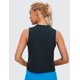 thumbnail image 2 of Musculosa corta CRZ YOGA de algodón Pima con cuello alto azul marino XS, 2 of 6