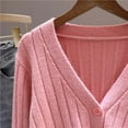 thumbnail image 4 of iHPH7 Cropped Cardigan for Women Button Up Sweaters for Women Long Sleeve Cardigan for Women Knits Clothing Crop Sweater Jacket for Women Loose Cardigan for Women Pink S, 4 of 4
