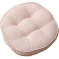 thumbnail image 1 of Sammet Rund Stol Kudde Stor Solid Puff Tuftad Tjock Meditation Kudde Tatami Golv Stol Kudde, 22x22 Tum, Rosa, 1 of 5