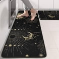 thumbnail image 2 of Kitchen Rugs Sets Of 2,Black Gothic Sun Moon Star Pattern Anti Fatigue Kitchen Mat Rugs Non Slip Washable,Decorative Kitchen Floor Mats for Kitchen,Sink,Laundry,17"x47"+17"x47", 2 of 5