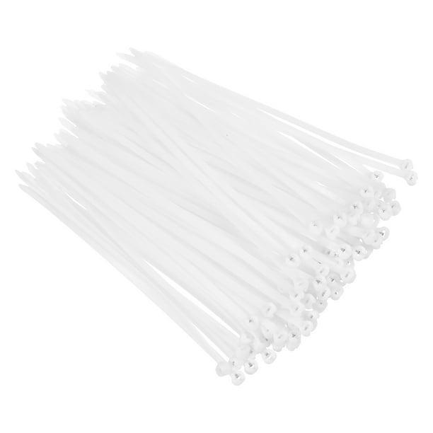 Uxcell 100Pcs Bridas de Montaje Push de 8 Pulgadas, Bridas de Cable de Nylon, Blancas