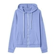 thumbnail image 6 of FEIFLY Women's Hoodies & Sweatshirts Casual Long Sleeve Pullover Solid Color Coats Lightweight Comfortable Fashion Tops For Everyday Wear, 6 of 6