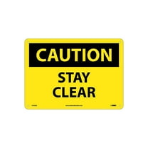National Marker Caution Signs; Stay Clear 10X14 .040 Aluminum C353AB